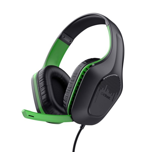 Trust GXT 415X ZIROX Headset Bedraad Hoofdband Gamen Zwart, Groen (24994)