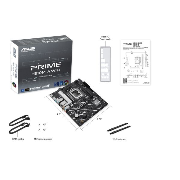 ASUS PRIME H810M-A WIFI Intel H810 LGA 1851 (Socket V1) micro ATX (PRIME H810M-A WIFI)