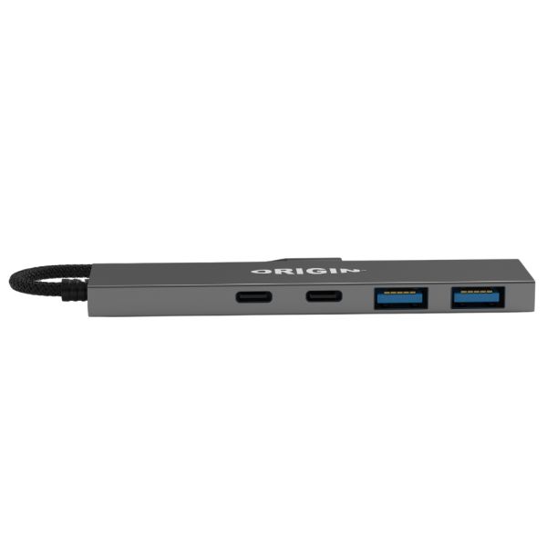 Origin Storage Origin 4 Ports - 2 USB3.2 & 2 Type C Gen1 Hub Bedraad USB 3.2 Gen 1 (3.1 Gen 1) Type-A + Type-C Grijs (OS-HUB-USB3/C)