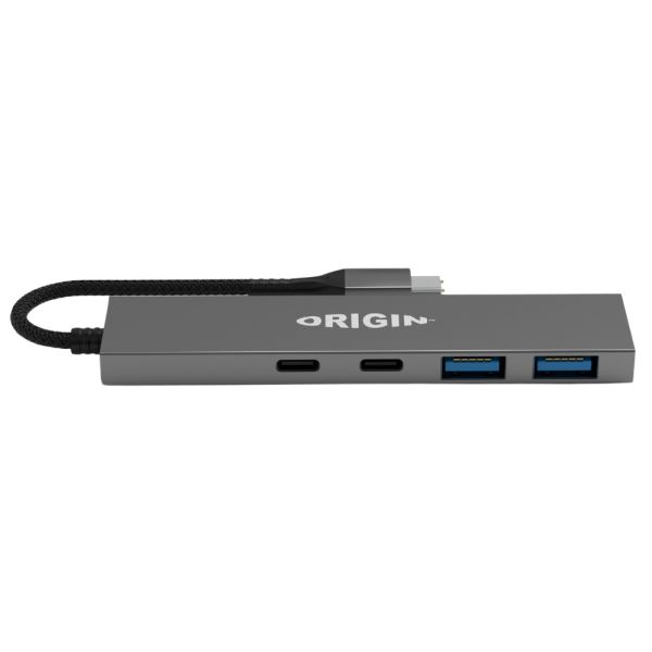 Origin Storage Origin 4 Ports - 2 USB3.2 & 2 Type C Gen1 Hub Bedraad USB 3.2 Gen 1 (3.1 Gen 1) Type-A + Type-C Grijs (OS-HUB-USB3/C)