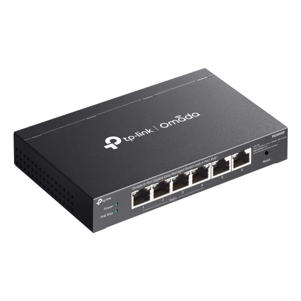 TP-Link Omada ES206GP netwerk-switch Managed Gigabit Ethernet (10/100/1000) Power over Ethernet (PoE) Zwart (ES206GP)