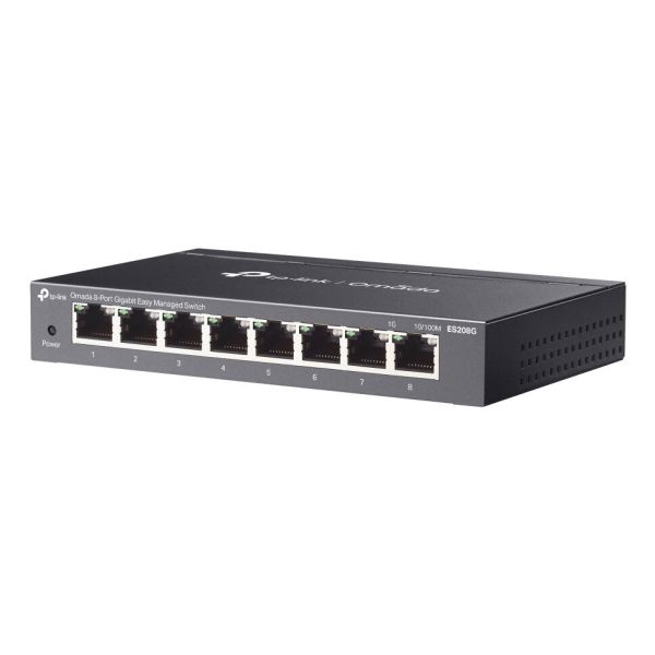 TP-Link Omada ES208G netwerk-switch Managed L2 Gigabit Ethernet (10/100/1000) Zwart (ES208G)