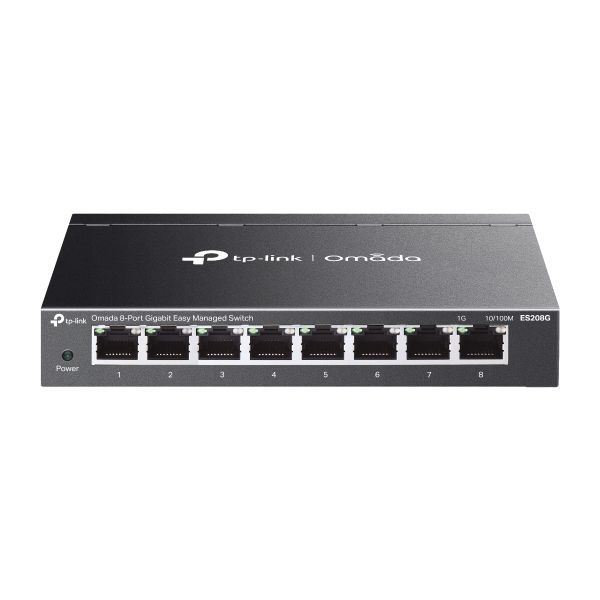 TP-Link ES208G netwerk-switch Managed Gigabit Ethernet (10/100/1000) Zwart (ES208G)