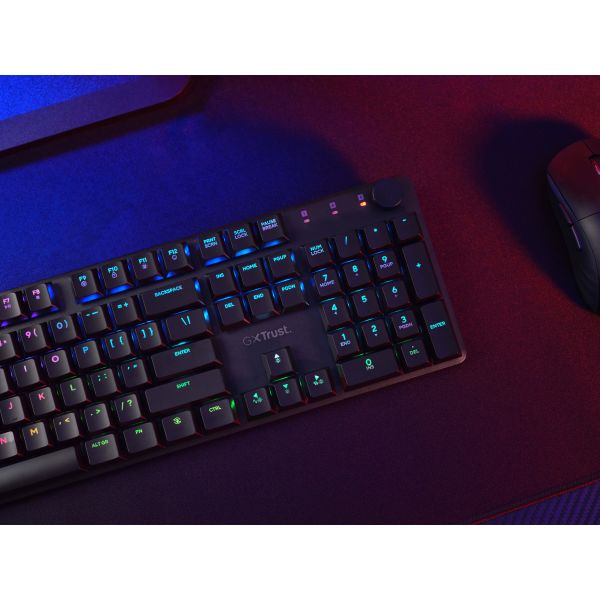 Trust GXT 868 Torix toetsenbord Gamen USB + RF Wireless + Bluetooth QWERTY Amerikaans Engels Zwart (25368)