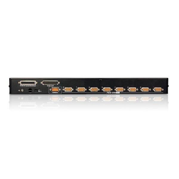 ATEN 8-Poorts PS/2-USB VGA KVM Schakelaar met Ketenverbinding Poort en USB Randapparatuur Ondersteuning (CS1708A)