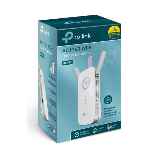 TP-Link RE450 Netwerkrepeater Wit 10, 100, 1000 Mbit/s (RE450(EU))