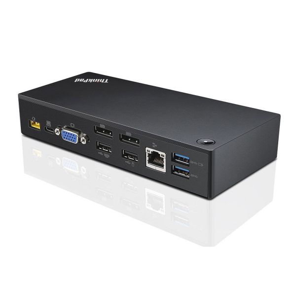 Lenovo 40A90090EU laptop dock & poortreplicator Bedraad USB 3.2 Gen 1 (3.1 Gen 1) Type-C Zwart (40A90090EU)