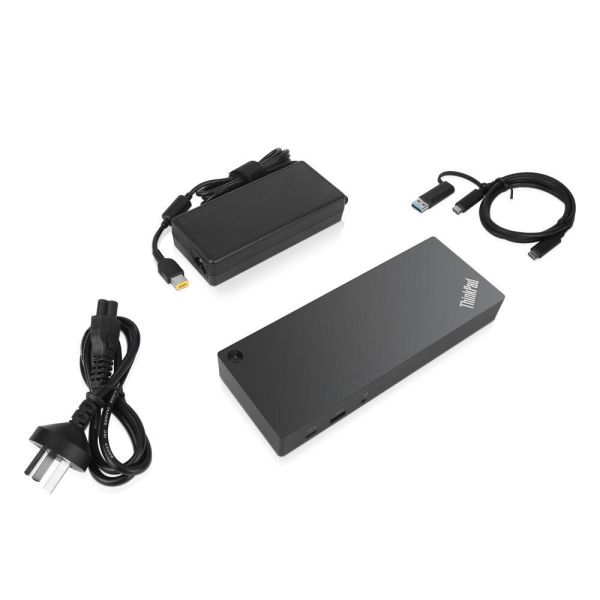 Lenovo 40AF0135UK laptop dock & poortreplicator Bedraad USB 3.2 Gen 1 (3.1 Gen 1) Type-C Zwart (40AF0135WW)