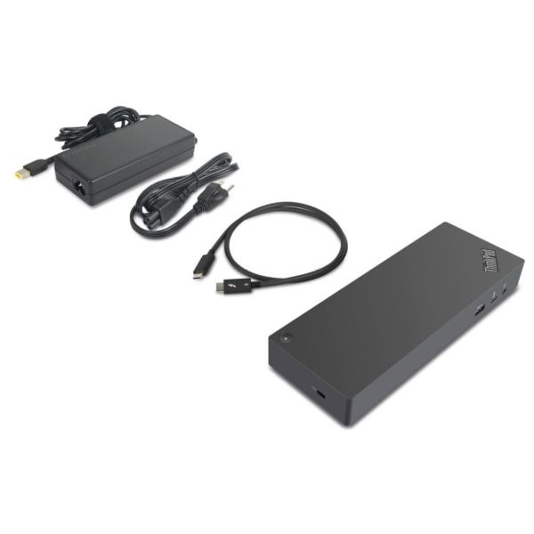 Lenovo 40AN0135EU laptop dock & poortreplicator Bedraad Thunderbolt 3 Zwart, Rood (40AN0135EU)