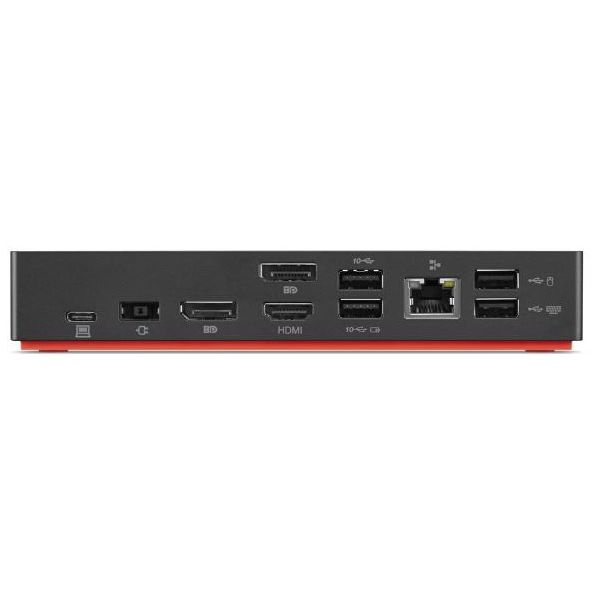 Lenovo 40AS0090EU laptop dock & poortreplicator Bedraad USB 3.2 Gen 1 (3.1 Gen 1) Type-C Zwart (40AS0090EU)