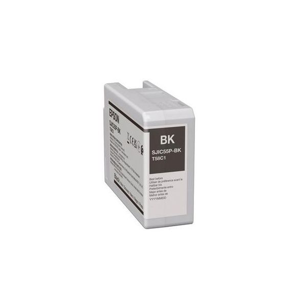 Epson SJIC55(BK) inktcartridge 1 stuk(s) Origineel Zwart (C13T58C140)
