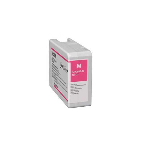 Epson SJIC55(M) inktcartridge 1 stuk(s) Origineel Magenta (C13T58C340) Epson SJIC55(M) inktcartridge 1 stuk(s) Origineel Magenta (C13T58C340)