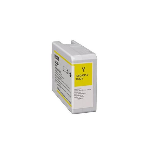 Epson SJIC55(Y) inktcartridge 1 stuk(s) Origineel Geel (C13T58C440)