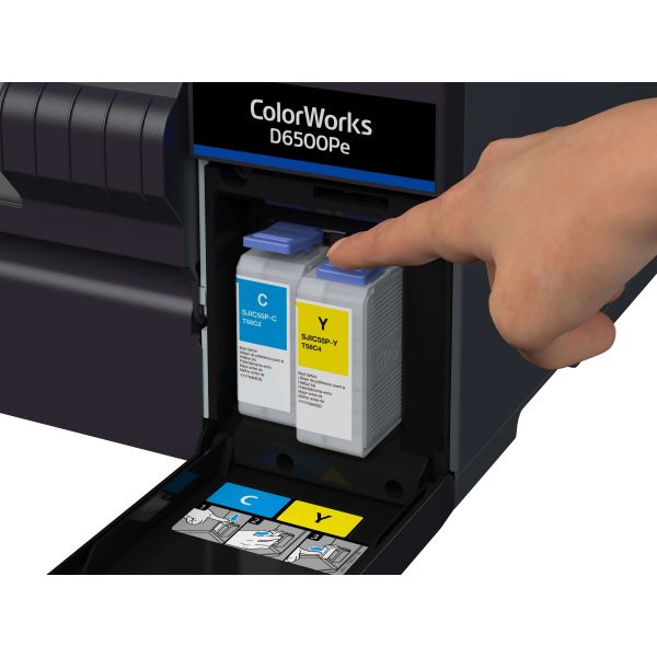 Epson ColorWorks D6500Pe labelprinter Thermo transfer Kleur 1200 x 1200 DPI 85 mm/sec Bedraad Ethernet LAN (C31CL91202)