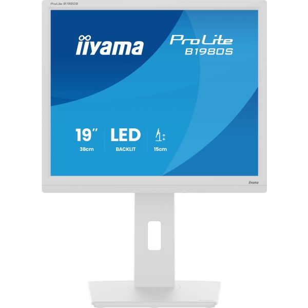 iiyama ProLite B1980S-W1 computer monitor 48,3 cm (19") 1280 x 1024 Pixels SVGA LED Wit (B1980S-W1) iiyama ProLite B1980S-W1 computer monitor 48,3 cm (19") 1280 x 1024 Pixels SVGA LED Wit (B1980S-W1)