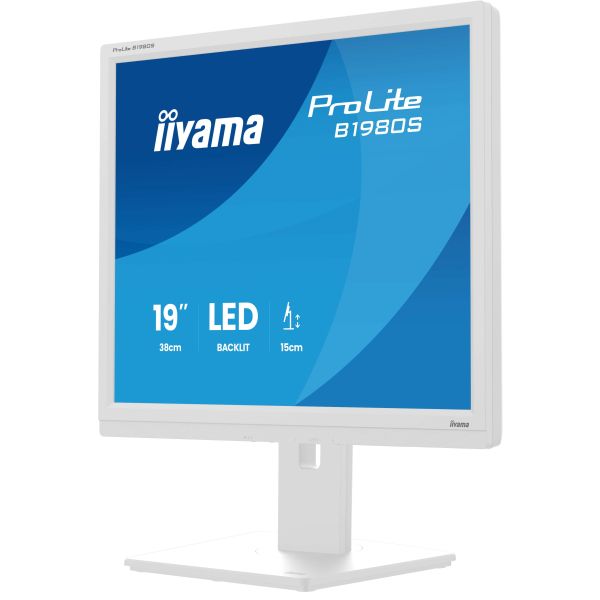 iiyama ProLite B1980S-W1 computer monitor 48,3 cm (19") 1280 x 1024 Pixels SVGA LED Wit (B1980S-W1) iiyama ProLite B1980S-W1 computer monitor 48,3 cm (19") 1280 x 1024 Pixels SVGA LED Wit (B1980S-W1)