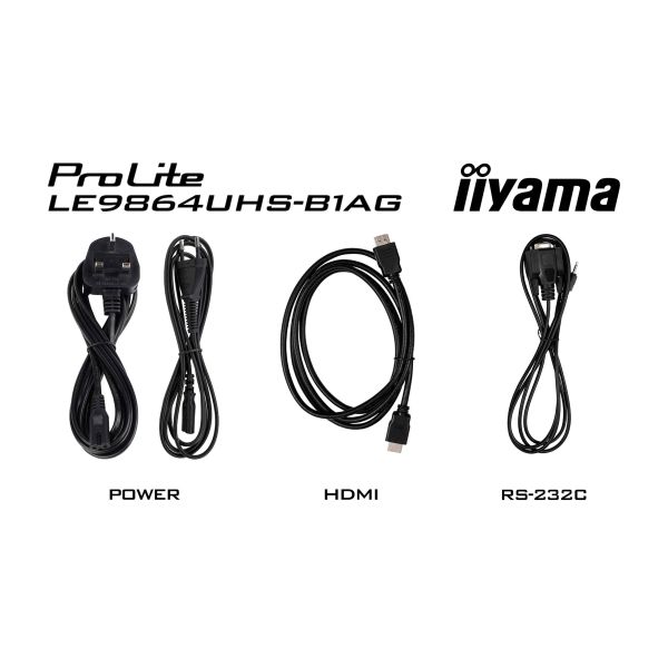 iiyama LE9864UHS-B1AG beeldkrant Digitale signage flatscreen 2,49 m (98") Wifi 500 cd/m² 4K Ultra HD Zwart Type processor Android 24/7 (LE9864UHS-B1AG)