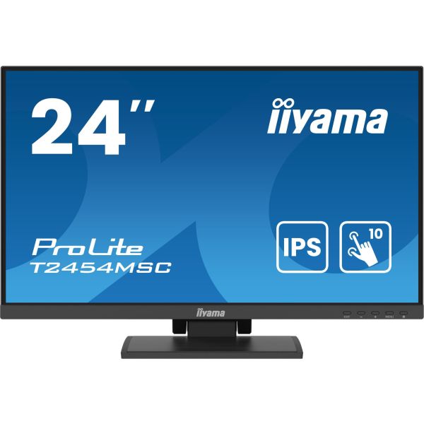 iiyama ProLite T2454MSC-B2AG computer monitor 60,5 cm (23.8") 1920 x 1080 Pixels Full HD LED Touchscreen Multi-gebruiker Zwart (T2454MSC-B2AG) iiyama ProLite T2454MSC-B2AG computer monitor 60,5 cm (23.8") 1920 x 1080 Pixels Full HD LED Touchscreen Multi-gebruiker Zwart (T2454MSC-B2AG)