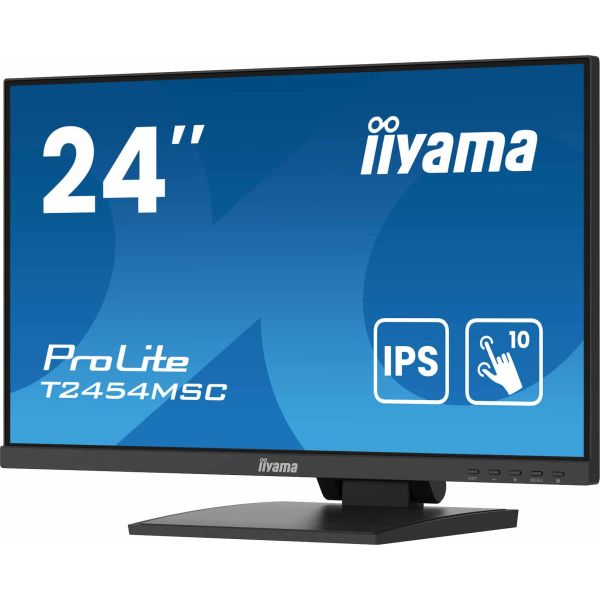 iiyama ProLite T2454MSC-B2AG computer monitor 60,5 cm (23.8") 1920 x 1080 Pixels Full HD LED Touchscreen Multi-gebruiker Zwart (T2454MSC-B2AG)