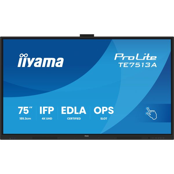iiyama TE7513A-B1AG beeldkrant Interactief flatscreen 190,5 cm (75") Wifi 500 cd/m² 4K Ultra HD Zwart Touchscreen Type processor Android 18/7 (TE7513A-B1AG) iiyama TE7513A-B1AG beeldkrant Interactief flatscreen 190,5 cm (75") Wifi 500 cd/m² 4K Ultra HD Zwart Touchscreen Type processor Android 18/7 (TE7513A-B1AG)
