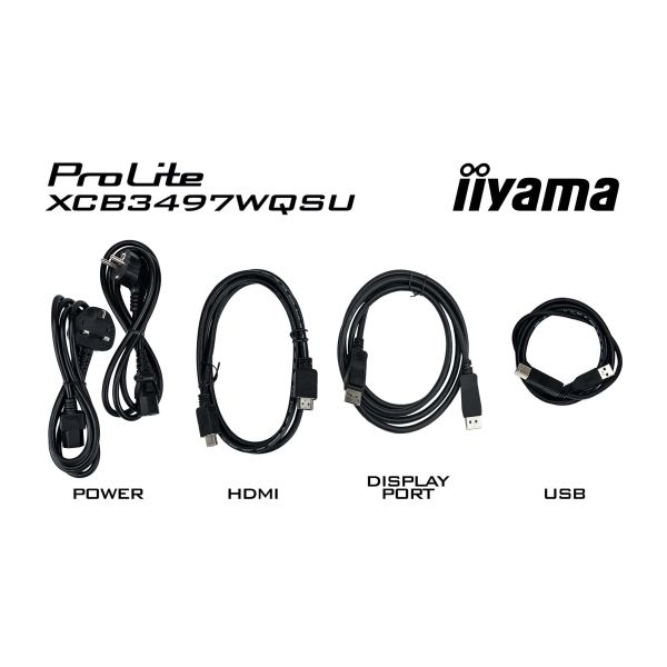 iiyama ProLite XCB3494WQSU-B1 computer monitor 86,4 cm (34") 3440 x 1440 Pixels UltraWide Quad HD LED Zwart (XCB3494WQSU-B1) iiyama ProLite XCB3494WQSU-B1 computer monitor 86,4 cm (34") 3440 x 1440 Pixels UltraWide Quad HD LED Zwart (XCB3494WQSU-B1)