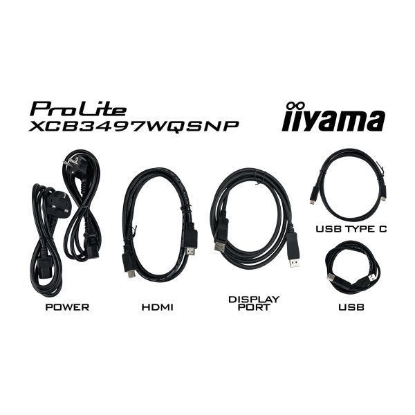 iiyama ProLite XCB3497WQSNP-B1 computer monitor 86,4 cm (34") 3440 x 1440 Pixels UltraWide Quad HD LED Zwart (XCB3497WQSNP-B1)