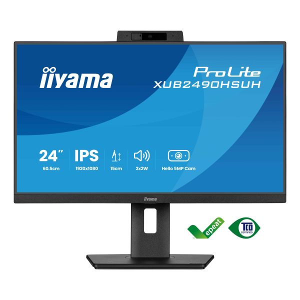 iiyama XUB2490HSUH-B2 computer monitor 60,5 cm (23.8") 1920 x 1080 Pixels Full HD LED Zwart (XUB2490HSUH-B2)