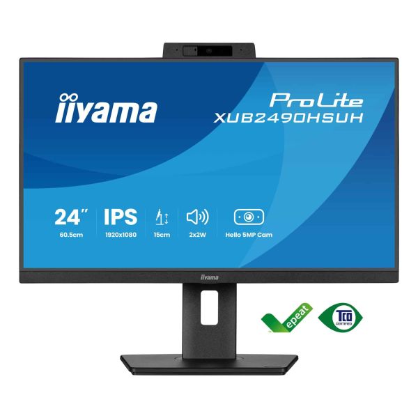 iiyama XUB2490HSUH-B2 computer monitor 60,5 cm (23.8") 1920 x 1080 Pixels Full HD LED Zwart (XUB2490HSUH-B2) iiyama XUB2490HSUH-B2 computer monitor 60,5 cm (23.8") 1920 x 1080 Pixels Full HD LED Zwart (XUB2490HSUH-B2)