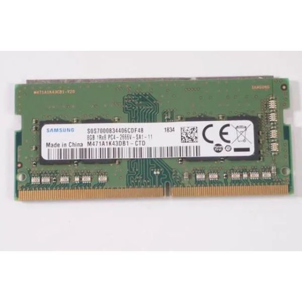 SAMSUNG 8GB (1*8GB) 1RX8 PC4-21300V-S DDR4-2666MHZ SODIMM (M471A1K43DB1-CTD)