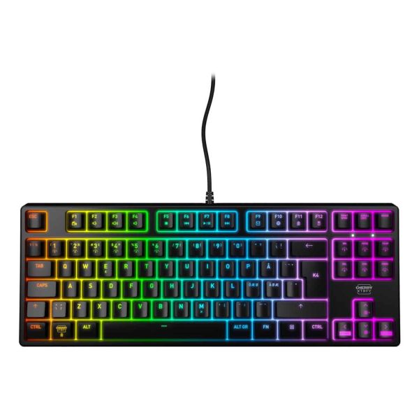 CHERRY K4V2 TKL toetsenbord Gamen USB QWERTY Scandinavisch Zwart (CX-K4V2-RGB-TKL-R-NOR)