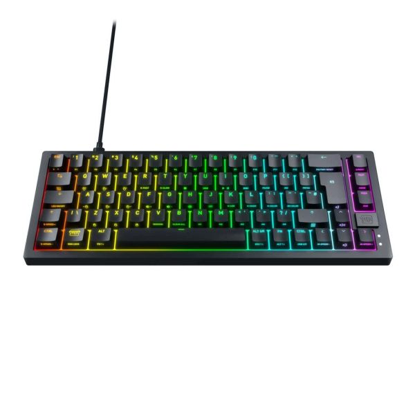 CHERRY K5V2 Compact toetsenbord Gamen USB QWERTY Scandinavisch Zwart (CX-K5V2-RGB-CPT-BLACK-R-NOR)