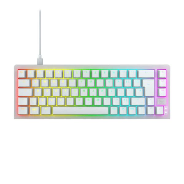 CHERRY K5V2 Compact toetsenbord Gamen USB QWERTY Scandinavisch Wit (CX-K5V2-RGB-CPT-TPWHITE-R-NOR)