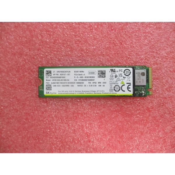 HP SKO-SSD 512GB 2280 PCIE-4X4 NVME VAL NM (N77392-001)