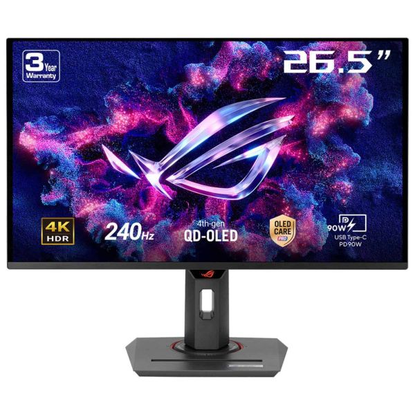 ASUS ROG Strix OLED XG27UCDMG computer monitor 67,3 cm (26.5") 3840 x 2160 Pixels 4K Ultra HD QD-OLED Zwart (90LM0B20-B01971)