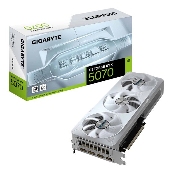 GIGABYTE GeForce RTX 5070 EAGLE OC ICE SFF 12G NVIDIA 12 GB GDDR7 (GV-N5070EAGLEOC ICE-12GD)