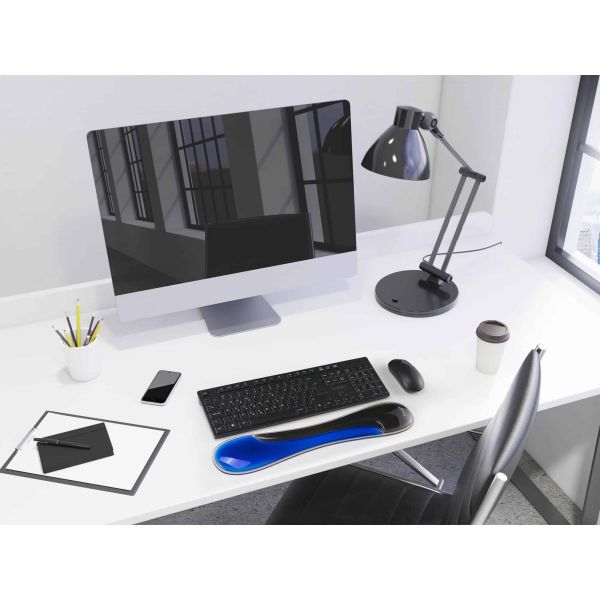 Kensington Slim Duo Gel Keyboard Wrist Rest - Blauw (K62441WW) Kensington Slim Duo Gel Keyboard Wrist Rest - Blauw (K62441WW)