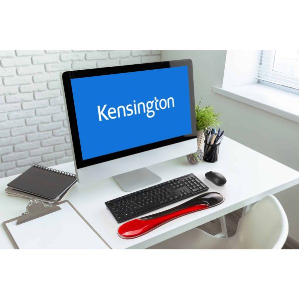 Kensington Slim Duo Gel Keyboard Wrist Rest - Rood (K62442WW) Kensington Slim Duo Gel Keyboard Wrist Rest - Rood (K62442WW)