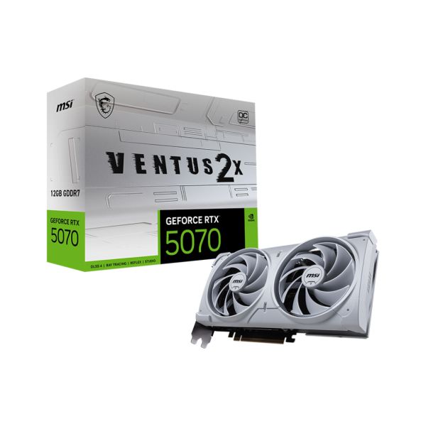 MSI GeForce RTX5070 VENTUS 2X OC White NVIDIA GeForce RTX 5070 12 GB GDDR7 (V532-004R) MSI GeForce RTX5070 VENTUS 2X OC White NVIDIA GeForce RTX 5070 12 GB GDDR7 (V532-004R)