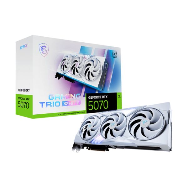 MSI GAMING GeForce RTX 5070 12G TRIO OC WHITE NVIDIA 12 GB GDDR7 (V532-021R) MSI GAMING GeForce RTX 5070 12G TRIO OC WHITE NVIDIA 12 GB GDDR7 (V532-021R)
