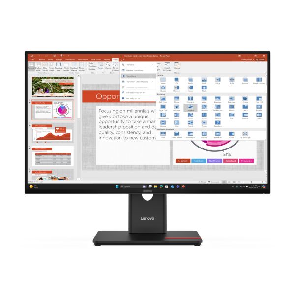 Lenovo ThinkVision T27-40 computer monitor 68,6 cm (27") 1920 x 1080 Pixels Full HD LED Zwart (64A5MAT6EU) Lenovo ThinkVision T27-40 computer monitor 68,6 cm (27") 1920 x 1080 Pixels Full HD LED Zwart (64A5MAT6EU)
