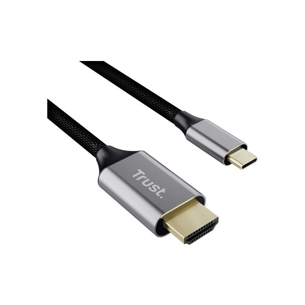Trust 25630 tussenstuk voor kabels USB-C HDMI Zwart, Zilver (25630)