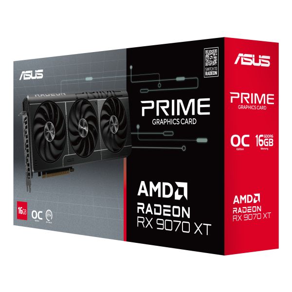 ASUS Prime -RX9070XT-O16G AMD Radeon RX 9070 XT 16 GB GDDR6 (90YV0L71-M0NA00)