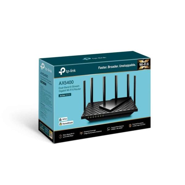 TP-Link Archer AX73 draadloze router Gigabit Ethernet Dual-band (2.4 GHz / 5 GHz) Zwart (ARCHER AX73(EU))