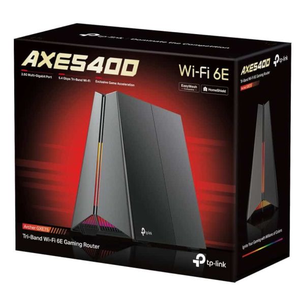 TP-Link Archer GXE75 draadloze router 2.5 Gigabit Ethernet Tri-band (2,4 GHz / 5 GHz / 6 GHz) (ARCHER GXE75(EU))