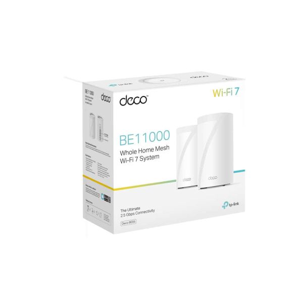 TP-Link Deco BE65 Tri-band (2,4 GHz / 5 GHz / 6 GHz) Wi-Fi 7 (802.11be) Wit 4 Intern (DECO BE65(2-PACK)(EU))