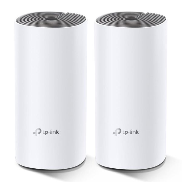 TP-Link Deco E4 (2-pack) Dual-band (2.4 GHz / 5 GHz) Wi-Fi 5 (802.11ac) Wit, Grijs Intern (DECO E4(2-PACK)(EU))