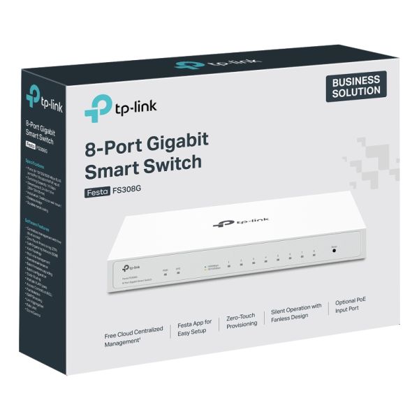 TP-Link Festa FS308G Managed L2/L2+ Gigabit Ethernet (10/100/1000) Power over Ethernet (PoE) Wit (FESTA FS308G(UN))