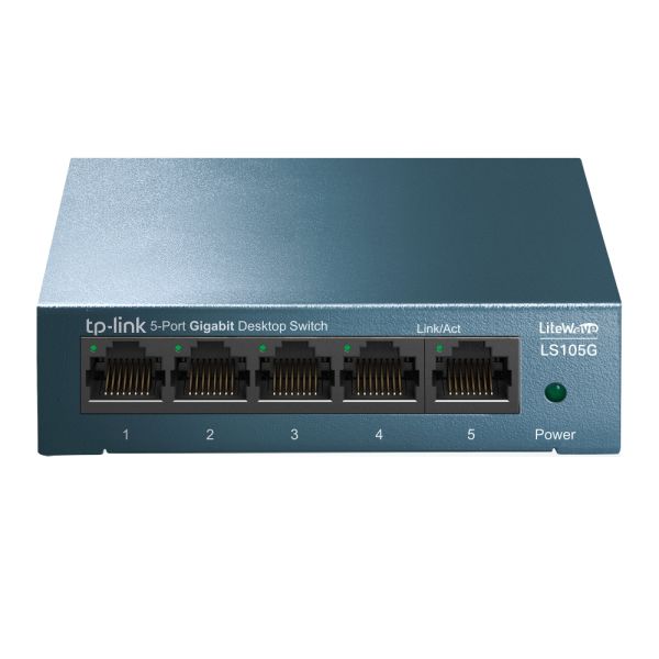 TP-Link LS105G Unmanaged Gigabit Ethernet (10/100/1000) Blauw (LS105G(UN)) TP-Link LS105G Unmanaged Gigabit Ethernet (10/100/1000) Blauw (LS105G(UN))
