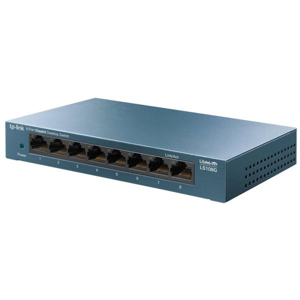 TP-Link LS108G Unmanaged Gigabit Ethernet (10/100/1000) Blauw (LS108G(UN))