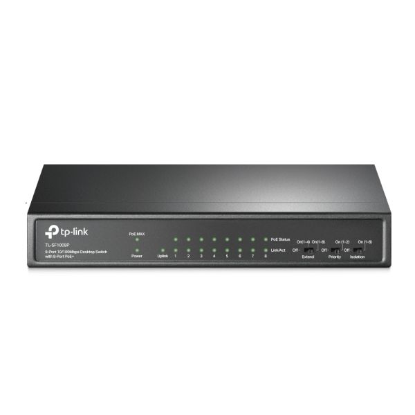 TP-Link TL-SF1009P netwerk-switch Unmanaged Fast Ethernet (10/100) Power over Ethernet (PoE) Zwart (TL-SF1009P(UN))